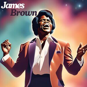 Vintage James Brown Graphic Print – Soul Music Icon Wall Art